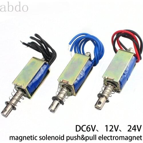 LY-05 magnetic solenoid push&pull open frame electromagnet DC6V 12V 24V Solenoid valve stroke 10mm keeping Force 700g