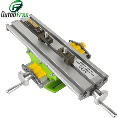 Mini Multifunctional Worktable XY 2 Axis Cross Slide Mini Precision Milling Machine Bench Drill Vise Fixture