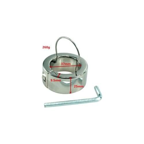 New 37MM/9.17oz Stainless Steel Ball Stretcher Weight Man Enhancer Chastity Ring Men cock ring cock rings stainless steel