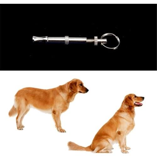 New Stainless Steel Dog Puppy Whistle Ultrasonic Dog Flute Adjustable Sound Key Training for Dog Pet Supplies High Quality Hot