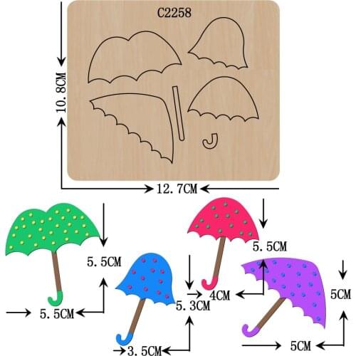 New umbrella Wooden die Scrapbooking C2258 Cutting Dies