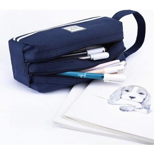 Large Capacity Pencil Cases Bags School Office Stationary Zipper Korean Supplies for School Office Working Supply