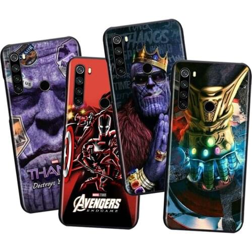 Marvel Thanos Infinity Gauntlet Soft TPU For Xiaomi Redmi Note10 10S 9T 9S 9 8T 8 7 6 5A 5 4 4X Prime Pro Max Black Phone Case