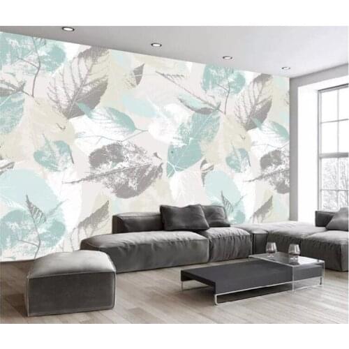 Custom Mural Wallpaper Nordic Modern Leaves Leaves Petals TV Living Room Bedroom Wall Decoration Waterproof 3D Wall Painting
