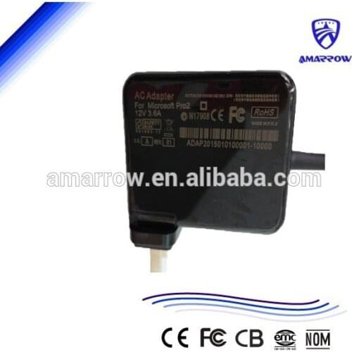 Portable charger 12v 3.6a pro2 laptop charger for Microsoft surface