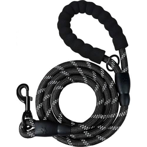 Dog Leash 5 FT with Comfortable Padded Handle Highly Reflective Threads Strong Dog Leash for Medium and Large Dogs