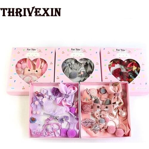 Handmade Dog Hair Bows Clips Hair Accessories Set Box Cute Pet Cat Dogs Bowknot Rubber Band Crown Hairpin 18pcs/set