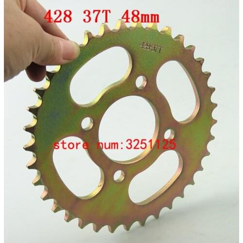 Steel Tooth disc 428 48mm 37T tooth rear chain sprockets 428 Chinese ATV Quad Pit Dirt Bike motorcycle scooter drive gear