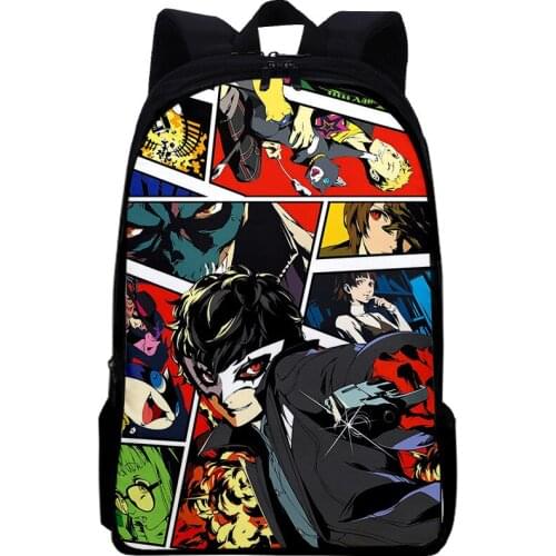2021 New Boys Girls Backpack PERSONA Teenager Cosplay Waterproof Oxford Travel Bags School Bags 3D Print Laptop Bags
