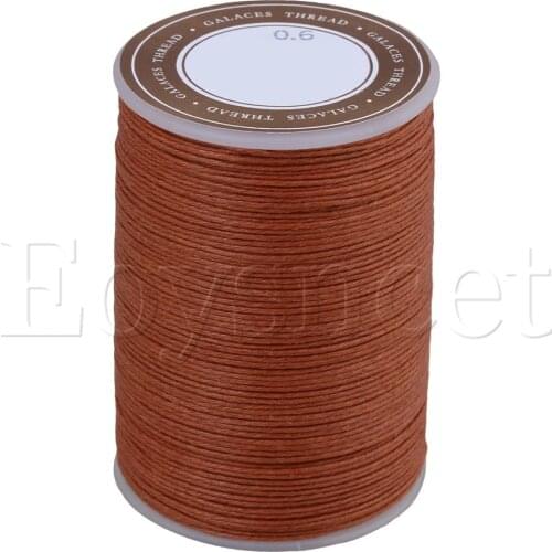 0.6mm Dia 95m Length Light Brown Ramie Waxed Cord Wax Thread for Crafts