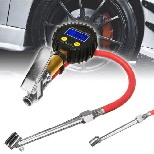 Mayitr 200PSI Air Compressor Pump Quick Connect Coupler LCD Display Digital Tire Inflator Pressure Gauge For Car Truck Motor