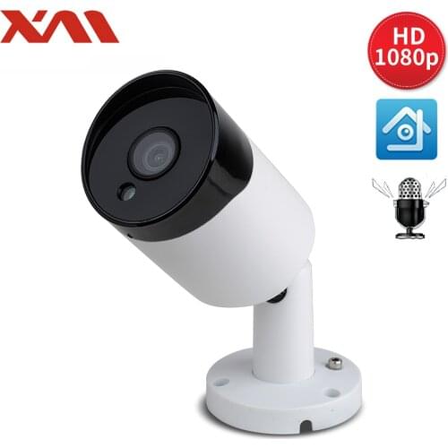 XM H.265+ 1080P POE audio IP Camera 2MP Bullet CCTV IP Camera ONVIF 2.0 for POE NVR System Waterproof Outdoor Night Vision