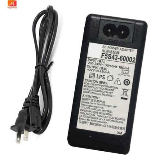 22V 455MA AC DC Adapter Charger For HP Printer 1112 2130 2132 Printer Power Supply 22V 455MA F5S43-60002 60001