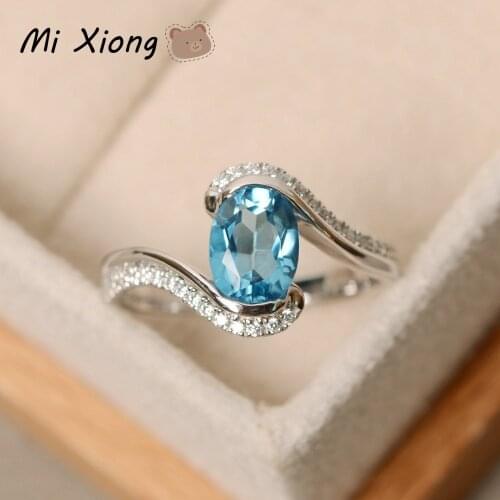 Mi Xiong 13 Kinds of Womens Rings 925 Sterling Silver Unique Curved Oval Carat Diamond Luxury Jewelry Engagement Wedding Men