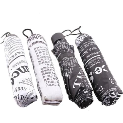 8 Rib Simple Letter Pattern Umbrella UV Protection Waterproof Portable Rain Umbrella Sun Umbrella Clear Umbrella Parasol