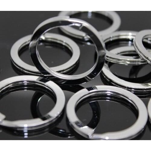 100 pcs/lot stainless steel Iron Round Metal Keyring Rhodium Plated Ring Car DIY Key Chain 25MM 28MM 30mm 32MM 33MM 35MM