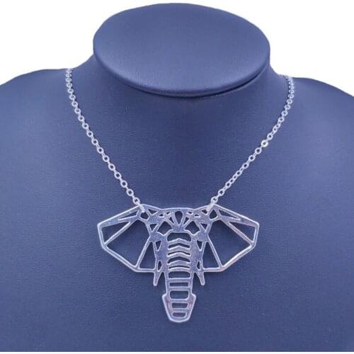 2021 Cute Elephant Necklace Animal Pendant Beads Gold Silver Plated Jewelry For Women Male Female Girls Ladies Kids Boys AKC 63