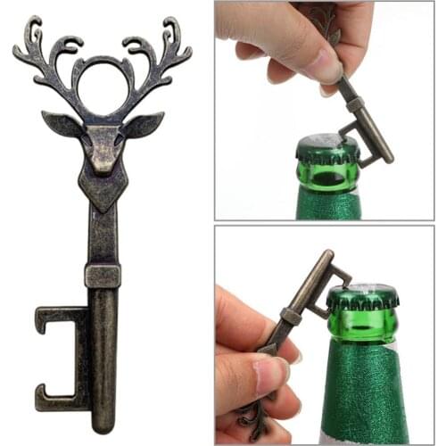 50% Hot Sale Vintage Metal Deer Head Beer Bottle Opener Holiday Party Gift Bar Kitchen Tool