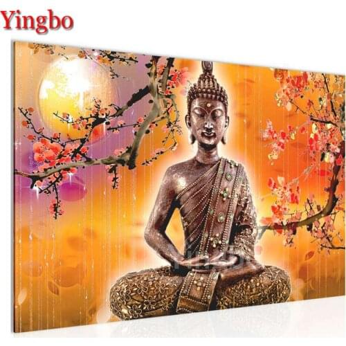 5D Diy Diamond Painting Buddha Modern Abstract Plum Flower Mosaic Diamond Embroidery Mosaic Home Decorations Handmade Art Craft