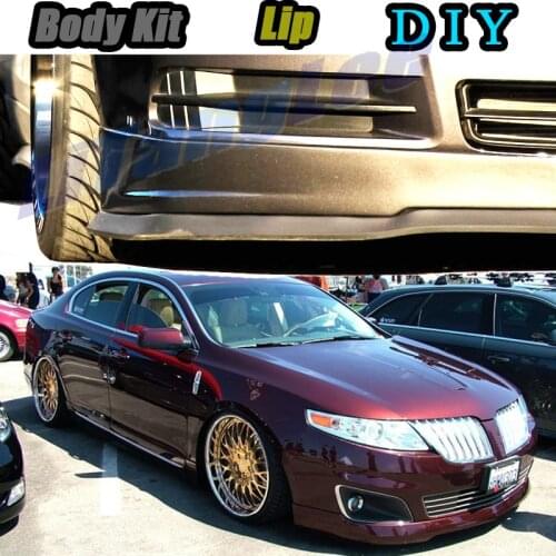 Car Bumper Lip Front Spoiler Skirt Deflector For Lincoln MKS 2008~2016 Tune Car Modified Body Kit VIP Hella Flush Lips
