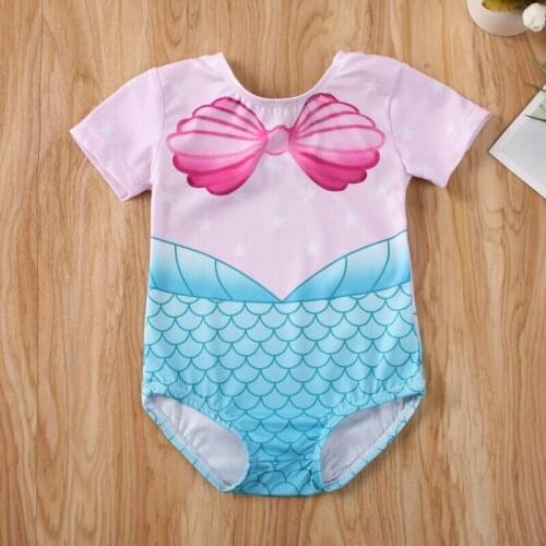 Kid Baby Girl Mermaid Printed Patchwork Fashion Bikini Swimwear Swimsuit Bathing Suit Beachwear Summer