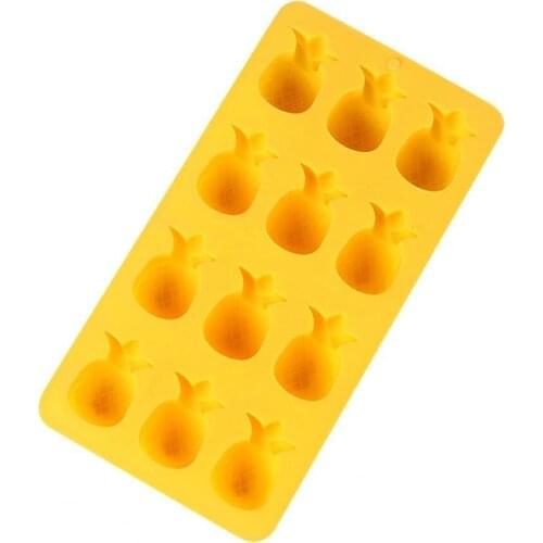 Ice Mold Non-stick Low Temperature Resistance Silicone Kitchen Elastic Ice Making Mold for Kids