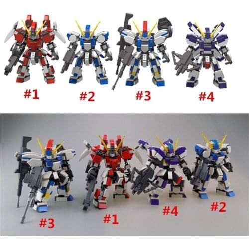 STEM MOC Mecha Type 1/2/3/4 Model Small Particle Building Blocks Educational Toy Set for New
