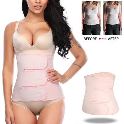 Cotton Shapers Waist Trainer Modeling Belt Slimming Body Shaper Woman Postpartum Recovery Tummy Control Shapewear After Birth