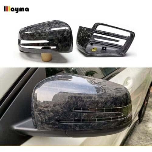 AN Forged Real Carbon Fiber For Benz C class w204 c250 CLS w218 E class e350 W207 W212 Car Side Wing Mirror Cover Shell Replace