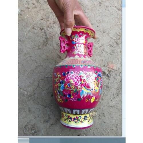 Beautiful Chinese handmade Purple ceramic big vase 002 free shipping