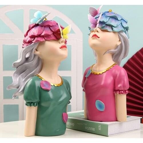 Creative butterfly flower fairy pose modern lightweight home decoration Xuanguan living room ornaments newlywed birthday gift
