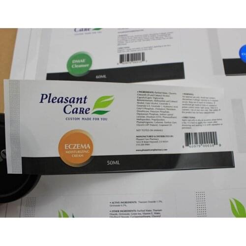 Private printing warning bar code sticker