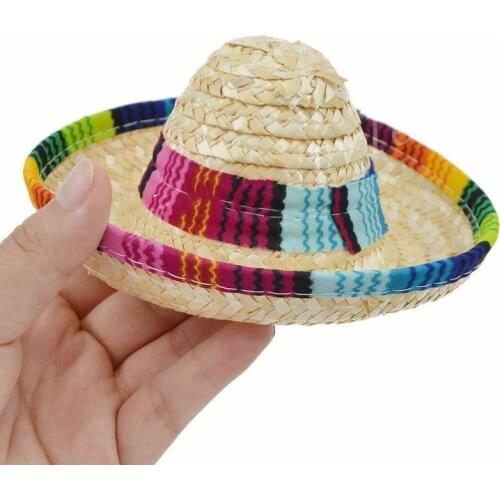Multicolor Pet Sombrero Hat Dog Cat Cap Small Pet Outdoor Costume Head Wear Decoration J2Y