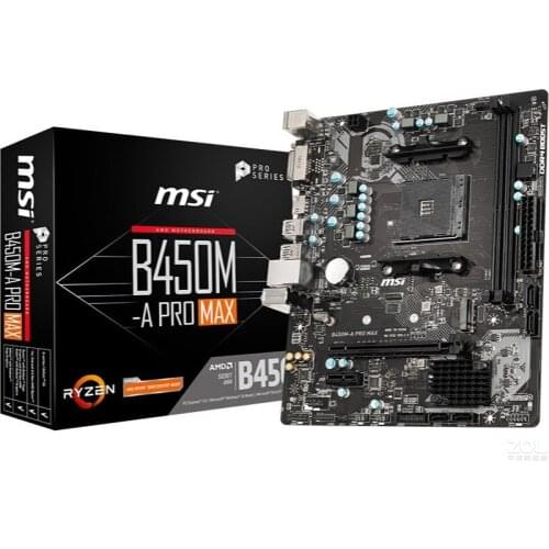 New MSI B450M-A PRO MAX desktop computer game board Socket AM4 DDR4 32GB USB3.2 USB2.0 B450 Desktop Mainboard