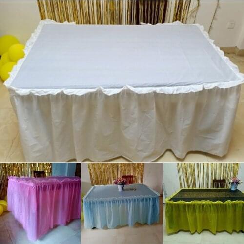 Newest Waterproof Oilproof Tablecloth Reusable Table Skirt Rectangle Disposable Table Cover for Party Wedding Banquet