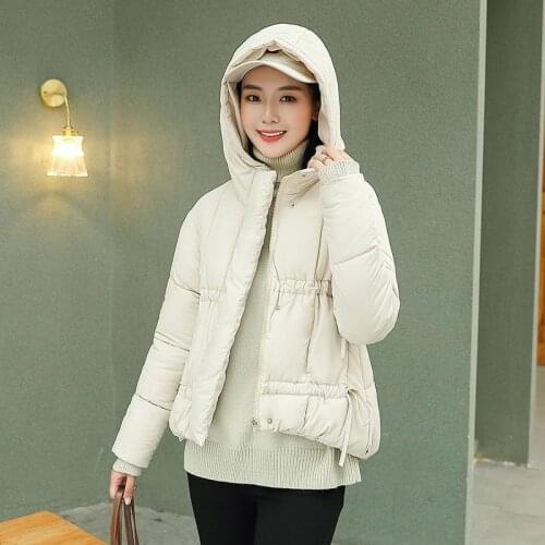 2021 New Winter Jacket Womens Warm Parkas Spring Autumn Female Slim Cotton Down Short Ladies Casual Hooded Winter Coat