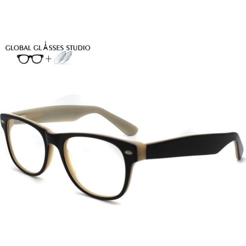 Men Women Acetate Glasses Frame Eyewear Eyeglasses Reading Myopia Prescription Lens 1.56 Index 19522