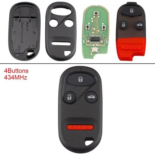 3 Buttons 434MHz Flip Keyless Remote Car Key Fob Replacement With Uncut Blade A269ZUA101 Fit for 1997-2009 Honda Japanese Car