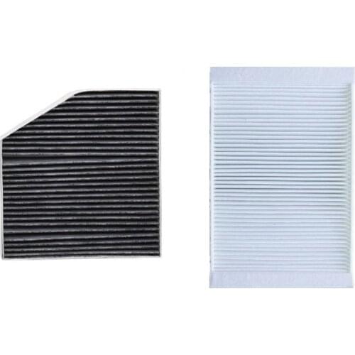 Cabin Filter 2 Pcs For Mercedes Benz C-CLASS W205 A205 C205 S205 2013-2019 Model Built In External Air Conditioning Filter Set