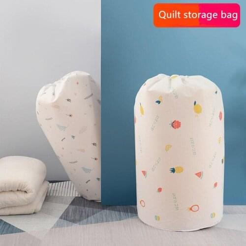 Quilt Drawstring Storage Bag Foldable Clothes Blanket Closet Sorting Bag Large Capacity Waterproof Dustproof Sundries Organizer