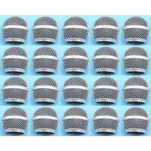 20PCS High Quality Replacement Ball Head Mesh Microphone Grille Accessories for Shure BETA58 BETA58A SM58 SM58S SM58LC