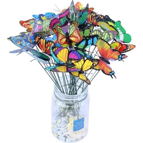 Solar Stakes Butterflies Goods for Summer Residence Home and Garden The Outdoor Garden Exterior Decorations Animals Street Decor