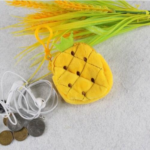 ALL Fruits Coin BAG - Small New 8CM Pineapple etc. Plush Coin Purse Wallet Pouch ; kids Coin BAG Pouch Wallet