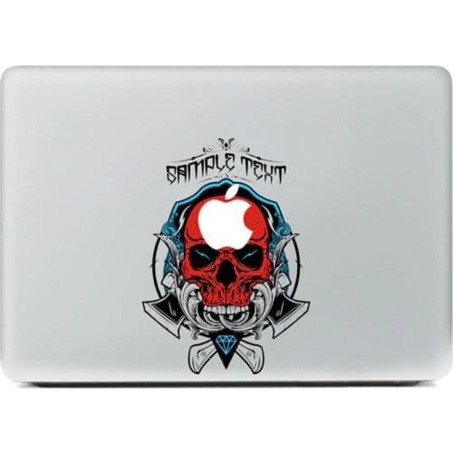 Angry red skull Vinyl Decal Notebook sticker on Laptop Sticker For DIY Macbook Pro Air 11 13 15 inch Laptop Skin