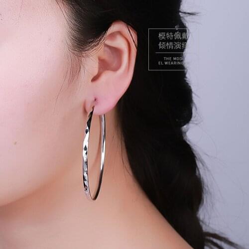Hot Sale 925 Sterling Silver New Fashion Circle Drop Earrings for Women Fine Jewelry Silver Hanging Earrings Set