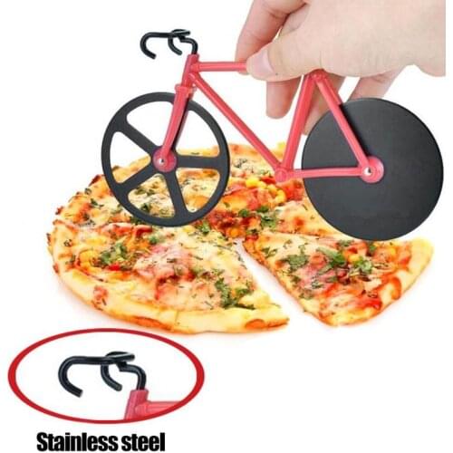 1pcs Short Pizza Bicycle Pizza Cutter Bike Creative Pizza Cutter Bike Roller Cutter Baking Tool Kitchen Home Short Pizza Bicycle