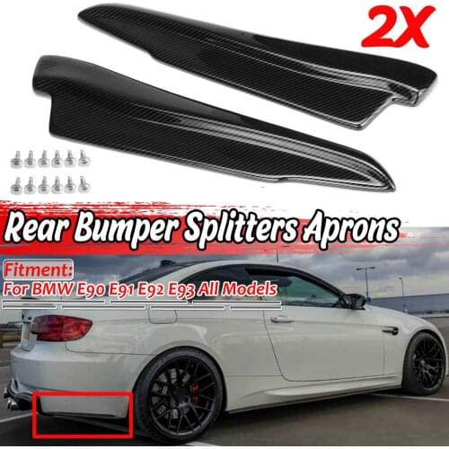 52cm 2x Car Rear Bumper Lip Diffuser Spats Guard Extend Deflector Lips For BMW E90 E91 E91 E92 E93 For VW GOLF MK5 MK6 MK7 MK7.5