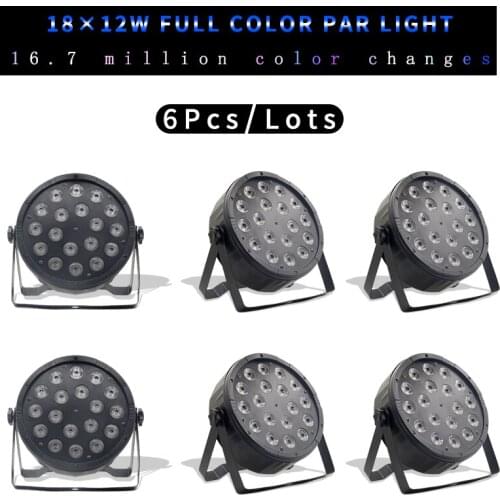 4Pcs/lots 18x12W Led Par lights RGBW 4 in 1 18*12w Par Led DMX512 Disco lights professional stage DJ equipment