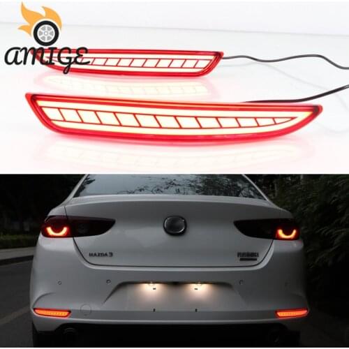 Car Rear Bumper Light For Mazda 3 Sedan 2020 2021 LED Rear Fog Lamp Turn Signal Reflector Brake Lights