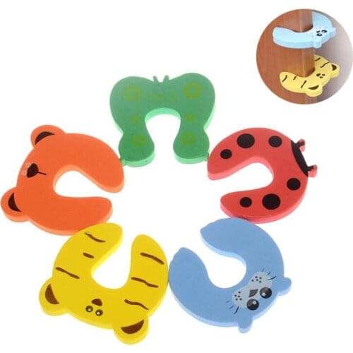 Baby Safety Edge Corner Guards Baby Head Protector Cartoon Child Protection Safety Door Stopper Baby Care Products 5 Pcs/lot